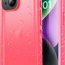 SPORTLINK Design for iPhone 14 Waterproof Case - Shockproof Dustproof Phone Case with Screen Protector for iPhone 14, Full Body Protective Case for iPhone 14 Cover 6.1'' Pink