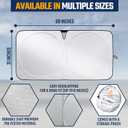 EcoNour Windshield Sunshade for Cars | Full-Size Heat & UV Protection | High-Coverage Light-Blocking Car Sun Shade | Foldable Design Keeps Interior Cool | Compact Storage- X-Large