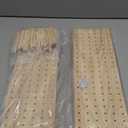 peacoblue 6 - Piece Wood Pegboard Drawer Organizer Set for Dishes - Kitchen Drawer Peg Organizer 40 Pegs & Screws Included - Organizing Kitchen Dishes, Plates Pegboard Food Containers(17x5.9inch)