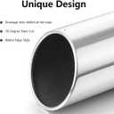 A-KARCK Exhaust Tip 4" Inlet, Polished Bolt On 4" Inlet 5" Outlet 12" Long Stainless Steel Muffler Tip Protect Tailpipe