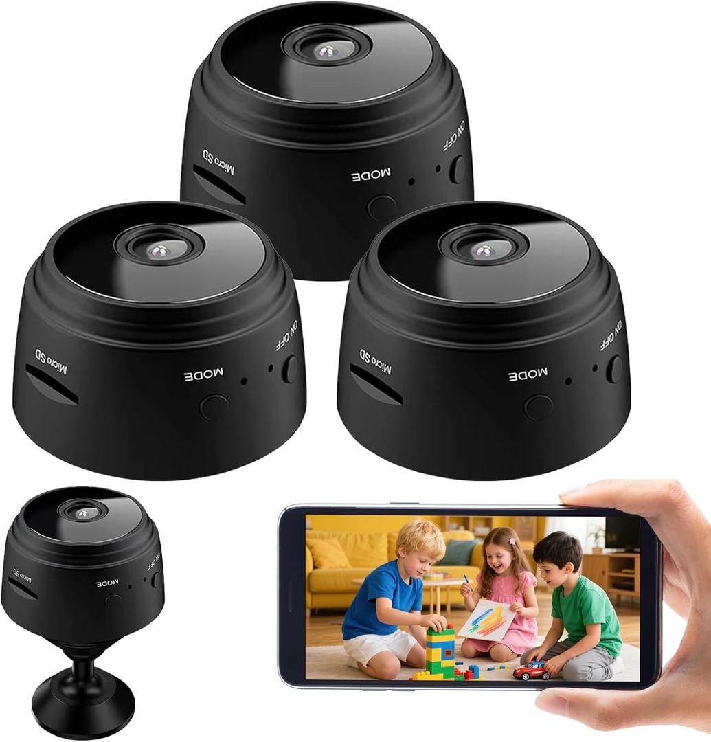 Hidden Camera Wireless, Mini WiFi 1080P HD Camera for Home Security, APP Control Surveillance Camera Indoor Outdoor for Baby Pet, Secret Nanny Cam with Night Vision(Video Only)