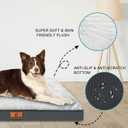 Orthopedic Dog Bed, Waterproof Dog Bed for Medium, Large and Extra Large Dogs, Egg Foam Pet Bed with Washable Removable Cover and Non-Slip Bottom, Grey L(36 x 27 x 3 inch)