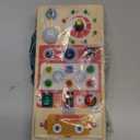 Asweets Montessori Busy Board for Toddler, Red Robot Sensory Board with 8 LED Shape Light Switches, Travel & Gift Toys for Kids