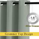 NICETOWN Sage Green Blackout Curtains & Drapes for Bedroom - Room Darkening Energy Saving Thermal Insulated Grommet Voice Reducing Room Dividers Window Treatments for Patio (2 Panels, W66 x L72)