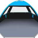 Gorich Beach Tent Sun Shelter for 3/4-5/6-7/8-10 Person with UPF 50 UV Protection, Lightweight & Easy Setup Beach Shade Canopy, Portable Beach Shade Tent Beach Cabana (Dark Shelter-skyblue)