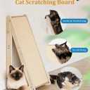 Aechonow 26.4'' Sisal Cat Scratcher Ramp for Indoor Cats, Vertical Scratching Pad for Large Cats, Wooden Cat Furniture