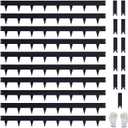 Pmango 10-Pack Galvanized Steel Landscape Lawn Edging 4.5 inch Height Black