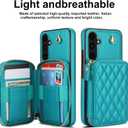 Phone Case for Samsung Galaxy A54 5G Wallet Cell Cover with Tempered Glass Screen Protector Wrist Crossbody Strap Stand RFID Blocking Credit Card Holder A545G A 54 54A 4G G5 SM A546U Women Girls Green