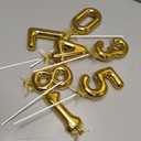 10pcs 3D Gold Number Cake Toppers 0-9 Happy Birthday Party Cake Decorations on Stick for 1st 16th 21st 30th 40th 50th Birthday Wedding Anniversary Party Supplies Decorations