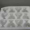Nuenen Set of 12 Glass Ice Cream Cups 5.1oz Tulip Clear Glass Dessert Cups Bowls Footed Dessert Cups Parfait Glasses Small Trifle Dish for Fruit Salad Milkshake Sundae Snack Cocktail Condiment Party, 2.87 X 2.56 X 3.54 Inches / 7.3 X 6.5 X 9 Cm