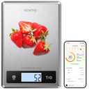 RENPHO Smart Food Kitchen Scale, Food Weight Scale with Nutritional Calculator, Digital Food Scale Grams and Ounces for Weight Loss, Calorie, Macro and Cooking, Stainless Steel (9*6.3 inch)
