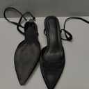 Coutgo Satin Kitten Low Heels with Bow Closed Pointed Toe Short Pumps Dress Wedding Party Shoes 8