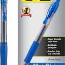 Pilot G2 Premium Gel Roller Pens, Bold Point 1 mm, Blue Ink Pens Bold Point, Pack of 12 - Ideal for School, Journaling, and Office Writing
