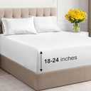 Extra Deep Twin XL Sheet Set - 4 Piece Breathable & Cooling Sheets - Hotel Luxury Bed Sheets Set - Easy & Secure Fit - Soft, Wrinkle Free & Comfy Sheets Set - White Sheet Set with Extra Deep Pockets