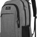 MATEIN Travel Laptop Backpack, Business Anti Theft Slim Sturdy Laptops Backpack Personal Item Bag, Water Resistant College School Computer Bag Gift for Men & Women Fits 15.6 Inch Notebook, Grey