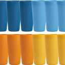 US Acrylic Newport 32 ounce Unbreakable Plastic Stackable Iced-Tea Tumblers in 4 Sunrise Colors | Set of 12 Drinking Cups | Reusable, BPA-free, Made in the USA, Top-rack Dishwasher and Microwave Safe