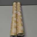 2 x CAKKVDE Vintage Christmas Wrapping Paper Roll - Kraft Gift Wrap with Jute Twine | 17 Inch x 49 Feet Durable Holiday Wrapping Paper for Gifts(White snowflakes)