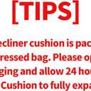 HOMBYS Foam Recliner Chair Cushions for Elderly, 4" Thick Chair Pads with Back Support for Office, Non-Slip Medium Firm Seat Cushion with Lumbar Pillow (Brown,13" Backrest)