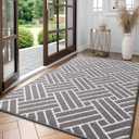 OLANLY Large Indoor Door Mat, 71x47 Inch, Dirt Resistant and Absorbent, Non-Slip Rubber Backing Floor Mats, Easy Clean Low-Profile Doormat for Entryway, Front Door, and Inside Entrance, Grey