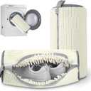 2-Pack Reusable Shoe Washing Machine Bags | 360 Deep Clean, Durable with Shield System & Snag-Proof Zipper for Sneakers, Tennis, Gym Shoes, Cream