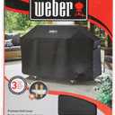 Weber Premium Outdoor Grill Cover WaterResistant, Durable Black Grill Cover Designed for Genesis 400 Series 4Burner Gas Grills with Secure Fastening Straps
