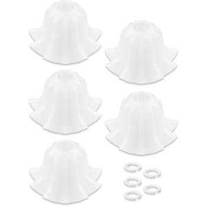 Plastic Lampshades Set of 5, Flower Lampshades 3.7" Top x 7.7" Bottom x 4.5" High, Seaside village Table lamp, Floor Lamps, Pendant Light, Wall Light Replacement Lampshade