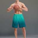 EZRUN Men's 9" Quick Dry Basketball Workout Shorts with Zip Pockets