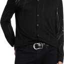 John Varvatos Mens Phoenix Shirt (Black), XS