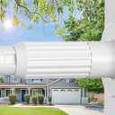 Tension Curtain Rod, 40-66IN(3.33-5.5Ft) One-Click Fast Extension Rod Easy to Install White Long Outdoor Curtain Rods No Drilling Never Rust for Window or Shower Patio Diameter 1.26 Inches