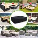 Patio Furniture Covers Waterproof, Heavy Duty 600D Outdoor Furniture Covers for Outside Sectional Sofa Set,Tear Resistance and Anti-UV, Black,126"L x 64"W x 28"H