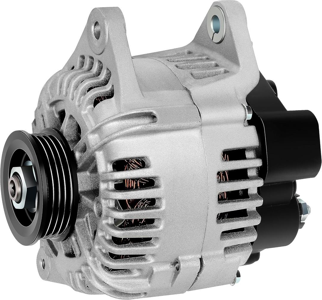 SCITOO Alternator Fits for Hyundai Santa Fe 2003-2006, for Sonata 2003-2005, for Kia Magentis & Optima 2003-2005, 2.4L 2351CC L4, 12V 110Amp CW 4-Groove Pulley, New, OE Replacement 11014 AL4068X