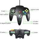 KIWITATA Classic N64 USB Controller, Retro N64 Remote Wired Joystick Game Pad Emulator Controller for Windows XP 7 8 11 & MAC Raspberry Pi 3