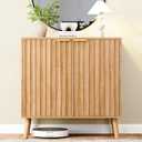 Fluted Storage Cabinet, Buffet Cabinet Sideboard, Modern Accent Cabinet Console Table for Entryway, Living Room, 30.3" W x 13.8" D x 30.6" H