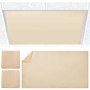 Torixqi 2pcs Fluorescent Light Covers - Light Covers for Ceiling Lights Classroom, Magnetic Light Filters for Office, Hospitals, Home 4 x 2 Feet (warm yellow)