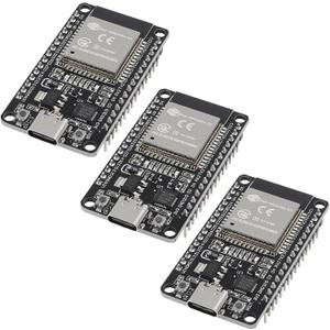 AITRIP 3PCS Type c 30pins CP2102 ESP-WROOM-32 ESP32 ESP-32S Development Board 2.4GHz Dual-Mode WiFi + Bluetooth Dual Cores Microcontroller Processor Integrated with Antenna RF AMP Filter AP STA
