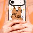 Bouvardia for iPhone 17 Air Case, Cute Design for Women & Girls, Protective & Aesthetic, Capybaras (Gray Bumper)