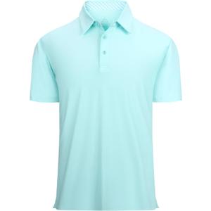 Alex Vando Mens Golf Shirt Moisture Wicking Quick-Dry Short Sleeve Casual Polo Shirts for Men XL