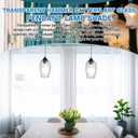 Teenyyou 1 Set Oval Glass Lamp Shade 9.25" High x 5.9" Diameter Glass Pendant Light Fixtures Lampshade Replacement Compatible with E26 for Kitchen Island Ceiling Pendant (Transparent Hammer Pattern)