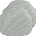 Klear Vu Gripper Omega Non-Slip Windsor Chair Cushions with Skid-Proof Seat Pad for Dining Room, Kitchen, and Office Use, 16x15 Inches, 2 Count (Pack of 1), Spa