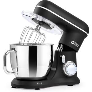 Kitchen in the box 7QT 900W 10-Speed Stand Mixer, Tilt-Head Kitchen Electric Mixer with Dough Hook, Whisk & Flat Beater(Onyx Black) (7QT, Onyx Black)