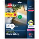 Avery High Visibility Round Labels, Sure Feed Technology, 1-2/3" Diameter, White Customizable Blank Labels, Laser Printable, 600 Total (5293)