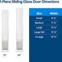 PetSafe 1-Piece Sliding Glass Pet Door for Dogs & Cats - Adjustable Height 91 7/16" to 96"- Large, White, No-Cut DIY Install, Aluminum Patio Panel Insert, Great for Renters or Seasonal Installation