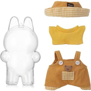 Protective Case & Clothes Set for Doll: Snap-Seal Display Shell + Outfit for 6.7inch Figures (6.7 inch)