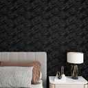 Decotalk Black Velvet Liner for Kitchen Cabinets Shelf Liner 15.7"x200" Self Adhesive Felt Liner for Drawers Shelf Liners Solid Black Flocking Fabric Peel and Stick Velvet Contact Paper, Stripes Felt