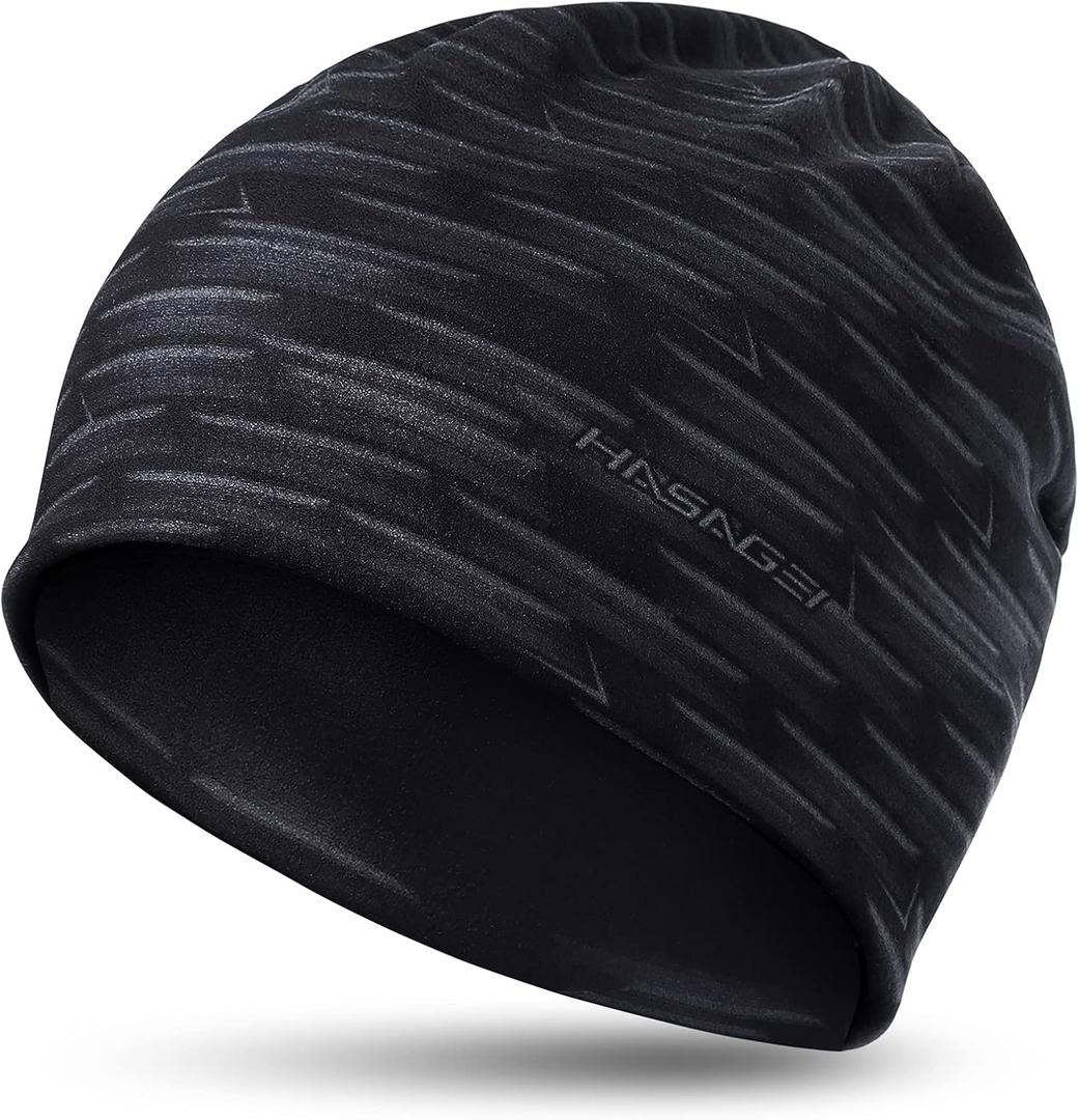 HASAGEI Beanies Skull Caps for Men, Women Warm Helmet Liner Cycling Cap Soft Lightweight Beanie Hat Antistatic Running Beanie (Stripe)
