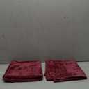 decorUhome Chenille Burgundy Christmas Throw Pillow Covers 20x20 Inch Set of 2, Decorative Soft Couch Pillow Covers Solid Dyed Accent Velvet Farmhouse Neutral Square Pillow Cases for Sofa Living Room (Rhododendron)