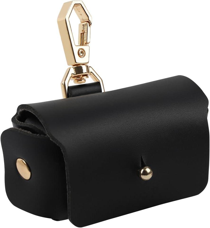 Ring Bearer Pillows for Dog Collar, Leather Wedding Pillow Box Holder Pouch for Pet, Couple Ring Storage Box for Proposal Engagement Ceremony Party (Black)