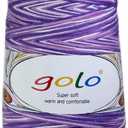 golo Cotton Cone Yarn 6/4 Yarn for Dishcloth 250g 700yd (D153 Purple)