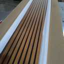 NeatiEase Wood Panels for Wall, 4-Piece 96" x 12.6" Soundproof Wood Slat Wall Panel for Interior Wall Decor Noise Cancelling, Acoustic Wall Panels, Sound Absorbing Panel (Teak)