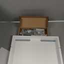 BedShelfie Wood Bedside Shelf for Bunk Bed & Top Bunk, College Dorm Room Essentials, Loft Nightstand, Floating Bed Side Table Tray Storage, Dorm Room Decor by Smallish - (Flexfit Bamboo Model, White)